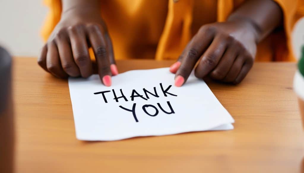 Hands holding a thank you note, representing gratitude and intentional gatherings at Loudermilk Conference Center
